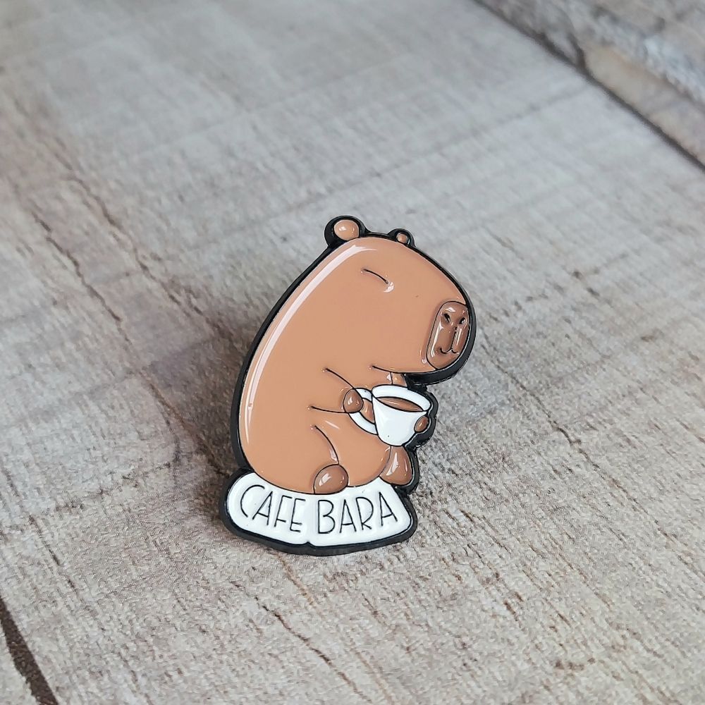 Capybara Pin Cafe Bara Coffee